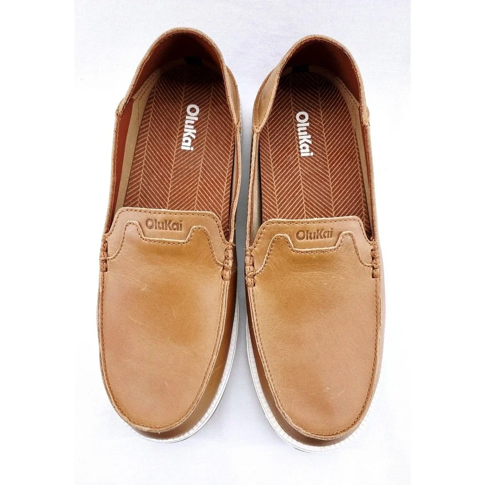 Olukai Kākaha Nia Convertible Tan Loafer - Size 11.5